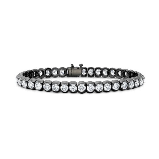 Black Rhodium Diamond Line Bracelet