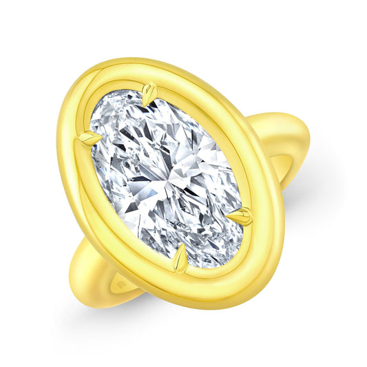 GIA Moval Cut Diamond RIng