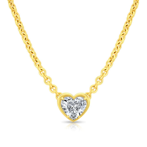 GIA Heart Cut Diamond Pendant