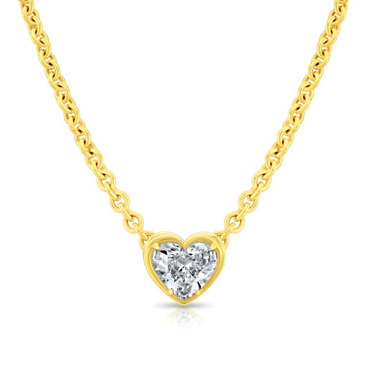 GIA Heart Cut Diamond Pendant