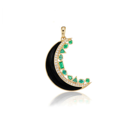 Monroe Collection Onyx Moon Pendant