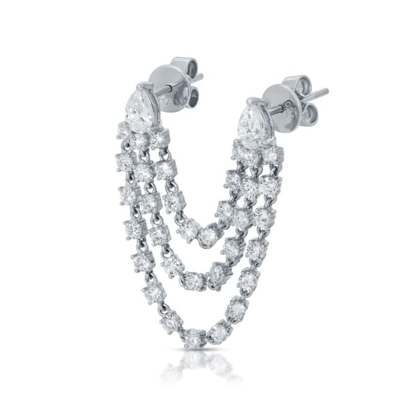 Bianca Double Loop Diamond Earring