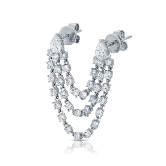 Bianca Double Loop Diamond Earring