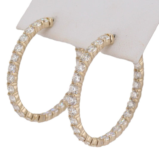 Diamond Inside Outside Hoops