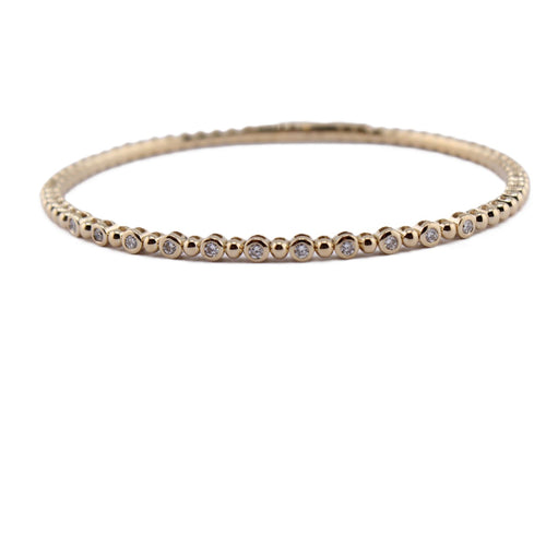 Diamond Bezel Flexible Bangle