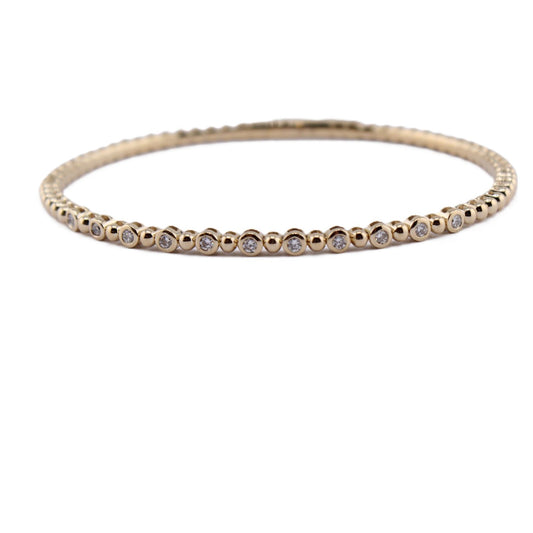 Diamond Bezel Flexible Bangle