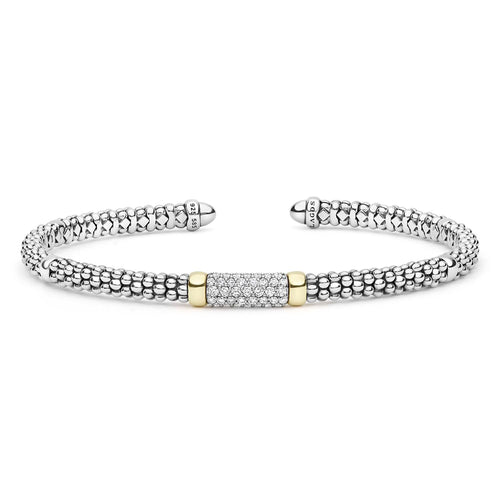 Signature Caviar Collection Versa Torque Diamond Bracelet