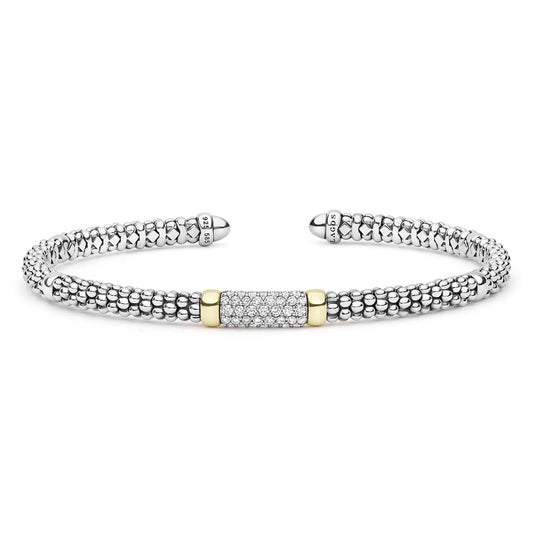 Signature Caviar Collection Versa Torque Diamond Bracelet