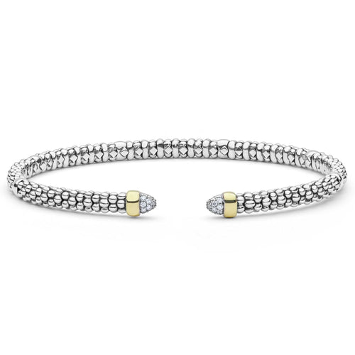 Signature Caviar Collection Diamond Versa Torque Bracelet