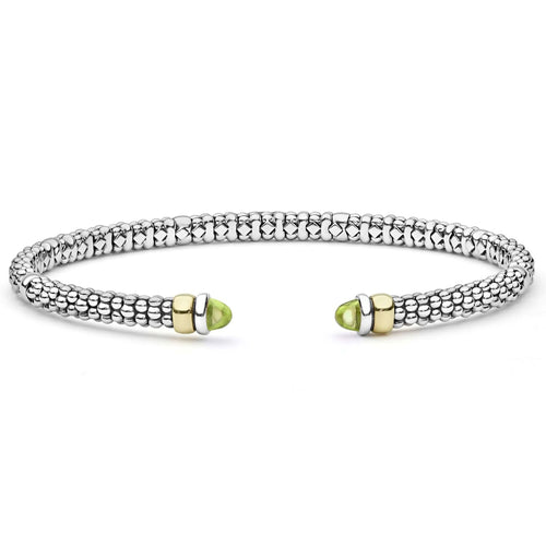 Siganture Caviar Collection Peridot Versa Torque Bracelet