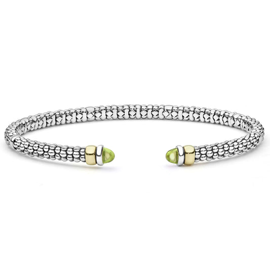 Siganture Caviar Collection Peridot Versa Torque Bracelet
