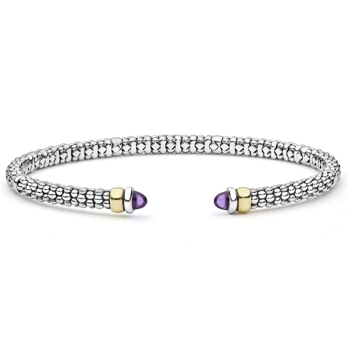 Siganture Caviar Collection Amethyst Versa Torque Bracelet