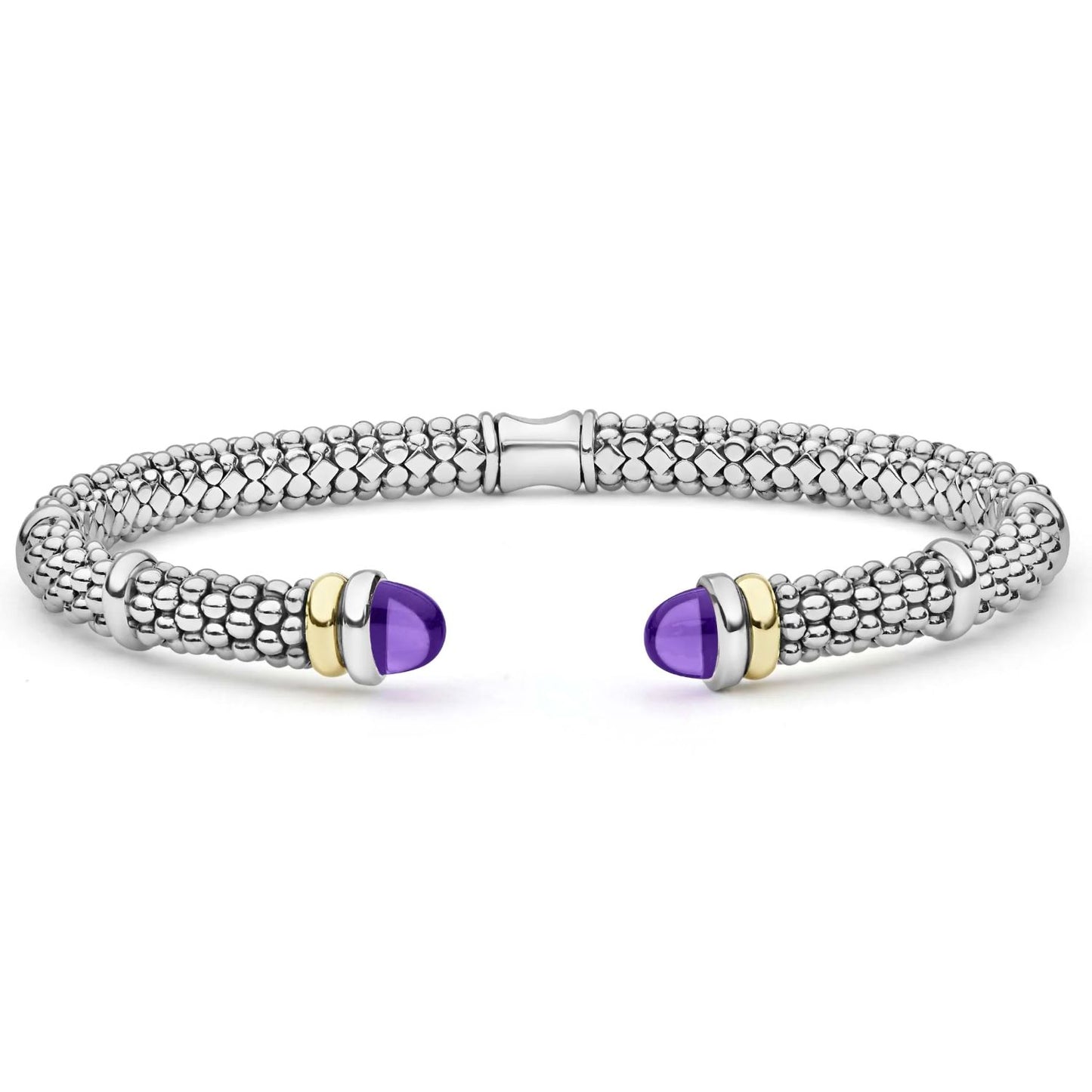 Signature Caviar Collection Amethyst Versa Torque Bracelet