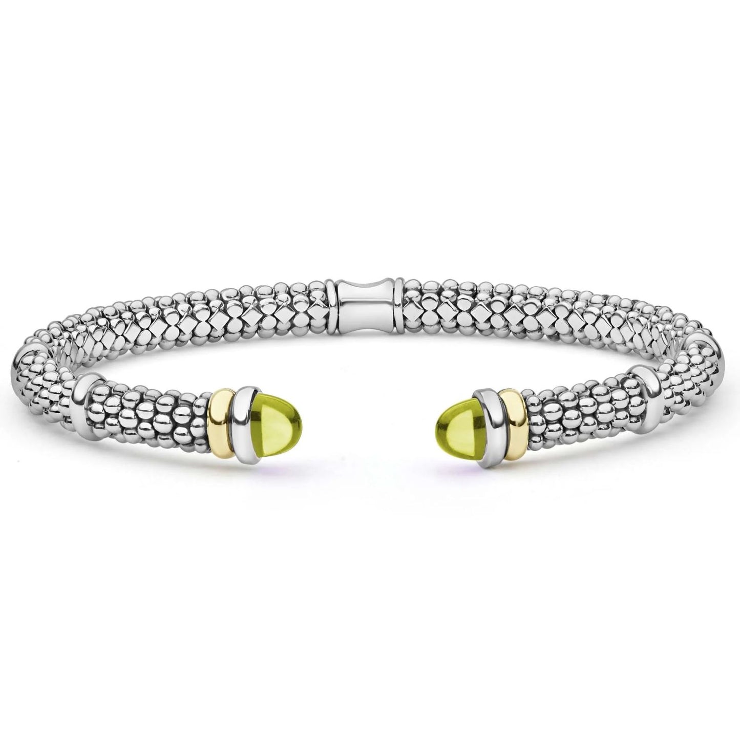 Signature Caviar Collection Green Quartz Versa Torque Bracelet