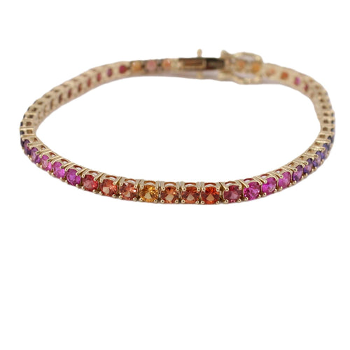 Sunset Rainbow Sapphire Bracelet