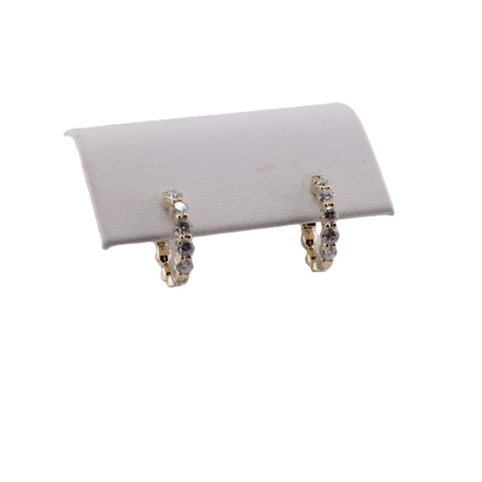 10-Diamond Hinge Back Earrings