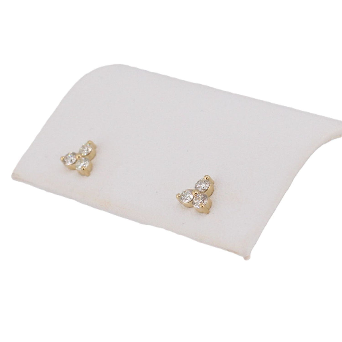 Diamond Cluster Stud Earrings