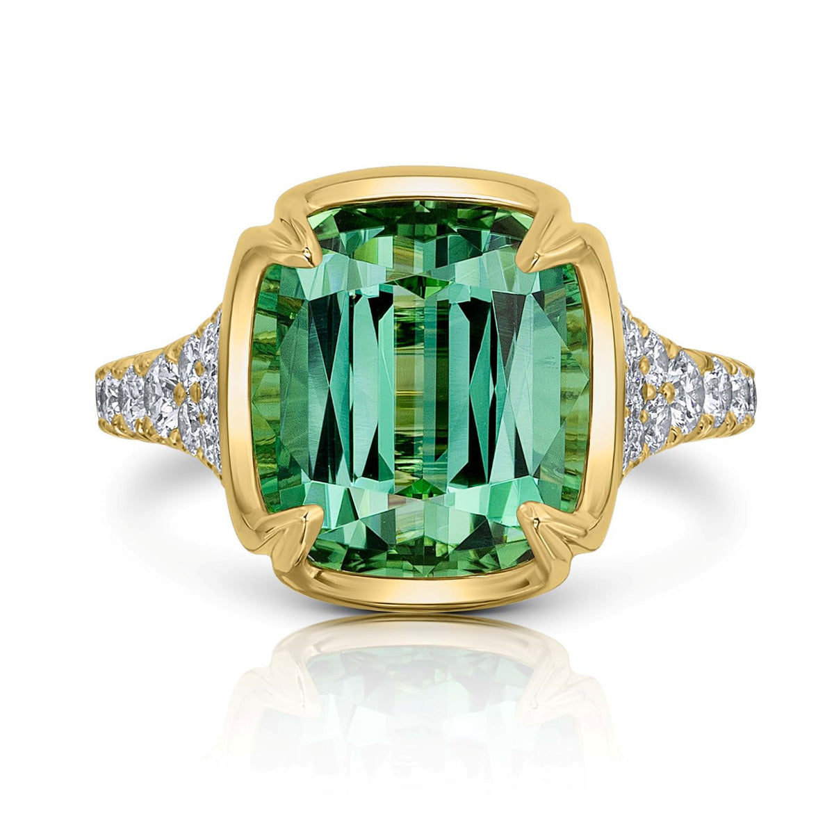 Bold Collection Green Tourmaline & Diamond Ring