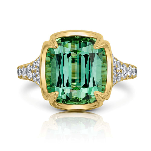 Bold Collection Green Tourmaline & Diamond Ring