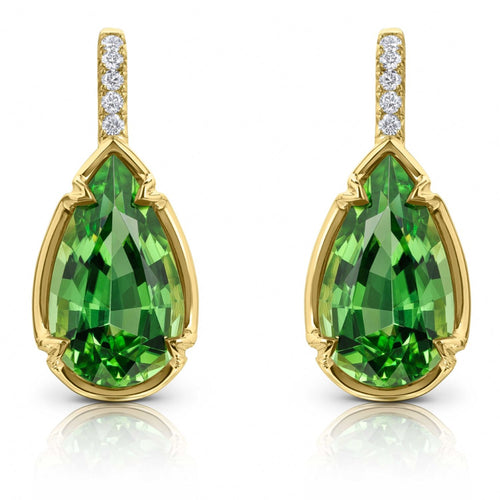 Dore Collection Chrome Tourmaline & Diamond Earrings