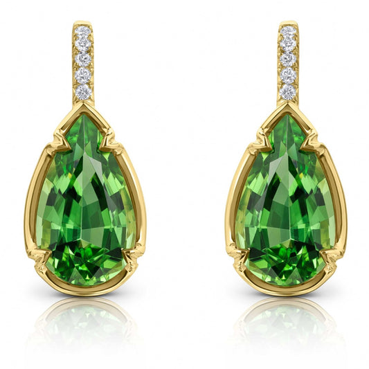 Dore Collection Chrome Tourmaline & Diamond Earrings