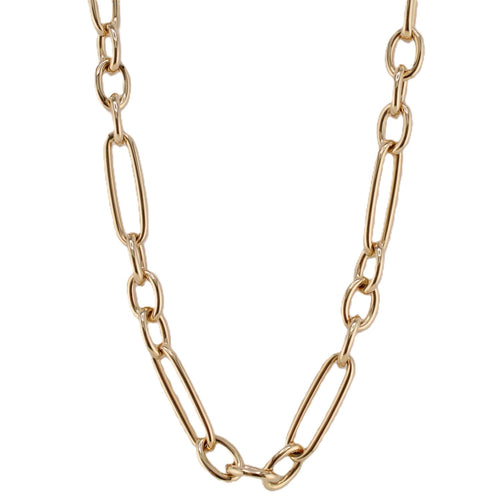 Italian Made Elongated Mixed Link Chain