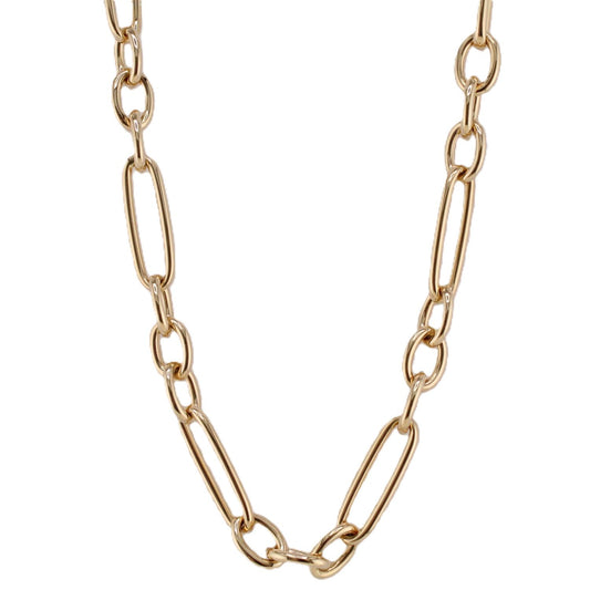 Italian Made Elongated Mixed Link Chain