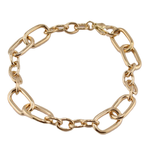 Italian Made Large Mixed Link Bracelet