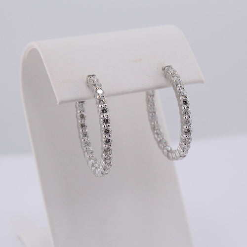 Diamond Hoop Earrings