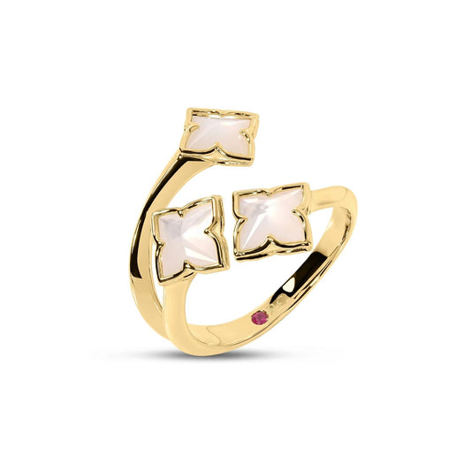 Venetian Princess Carnival MOP 3-Row Flower Ring