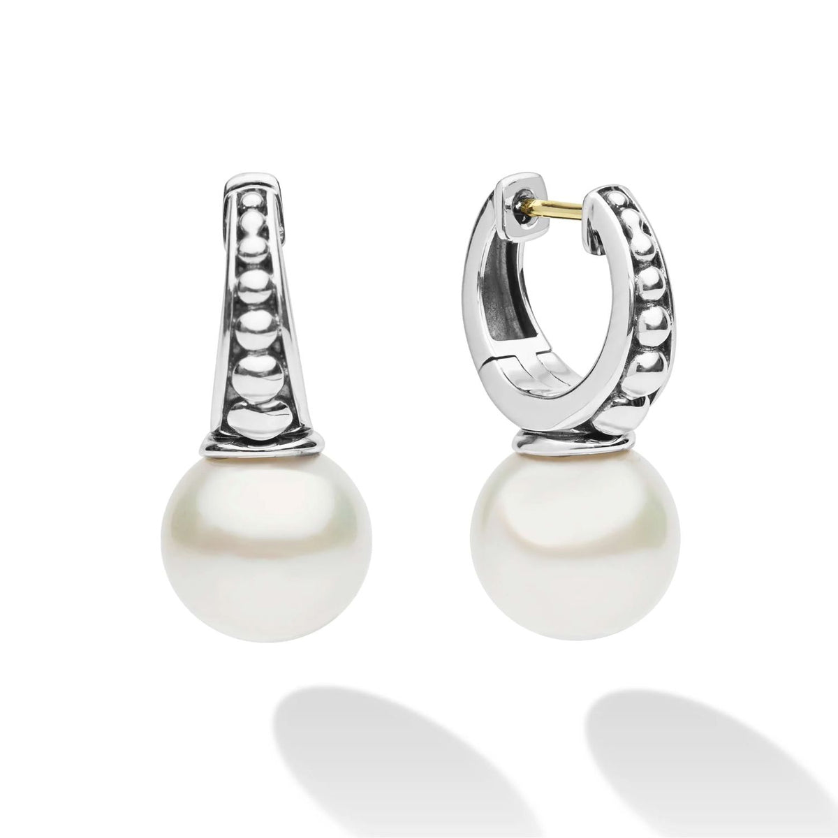 Luna Collection Pearl Drop Huggie Earrings
