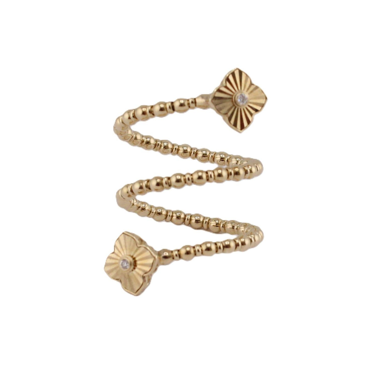 Double Clover Wrap Ring
