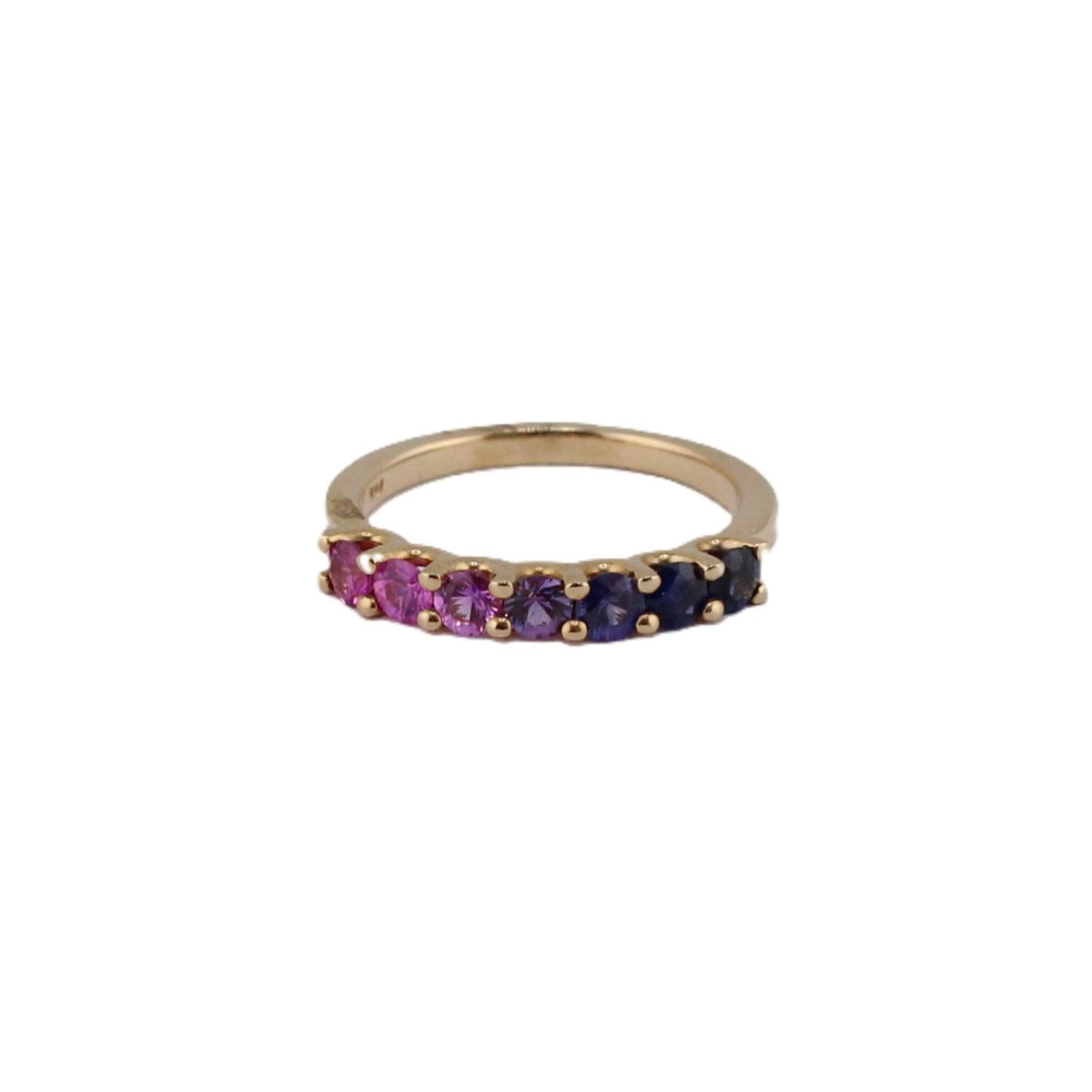 Ombre Collection Pink to Purple Sapphire Band