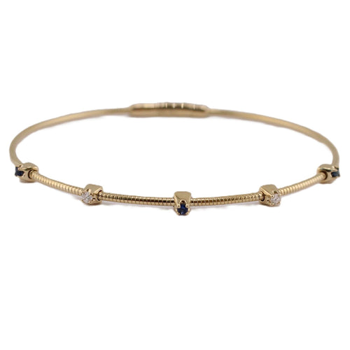 Flexible Collection Blue Sapphire & Diamond Bracelet