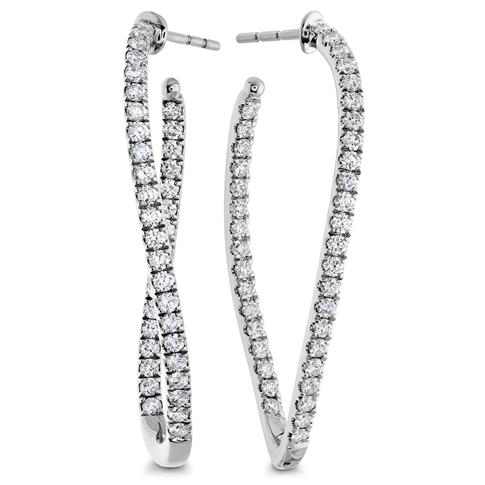 Diamond Twist Hoops
