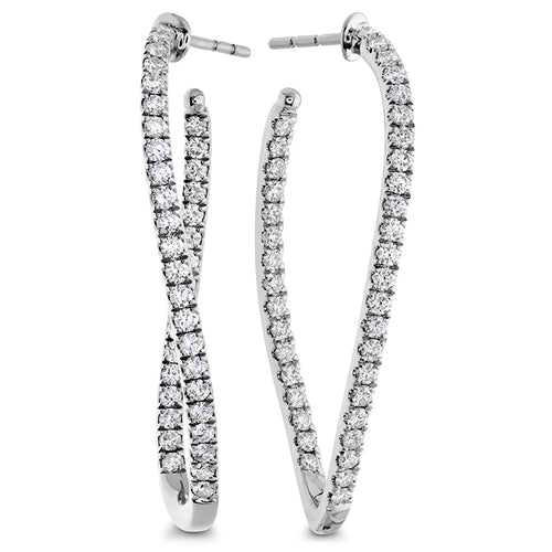 Diamond Twist Hoops