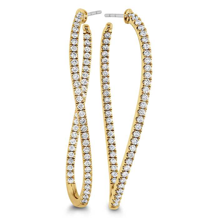 Diamond Twist Hoops