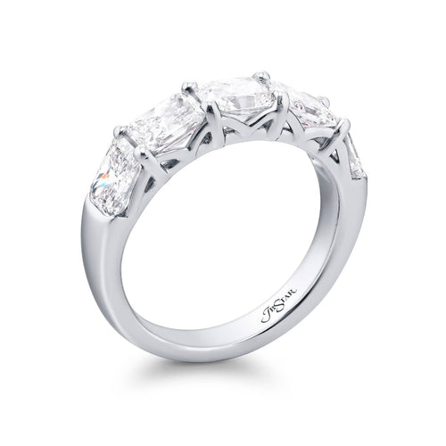 Five Radiant Cut Diamond Band