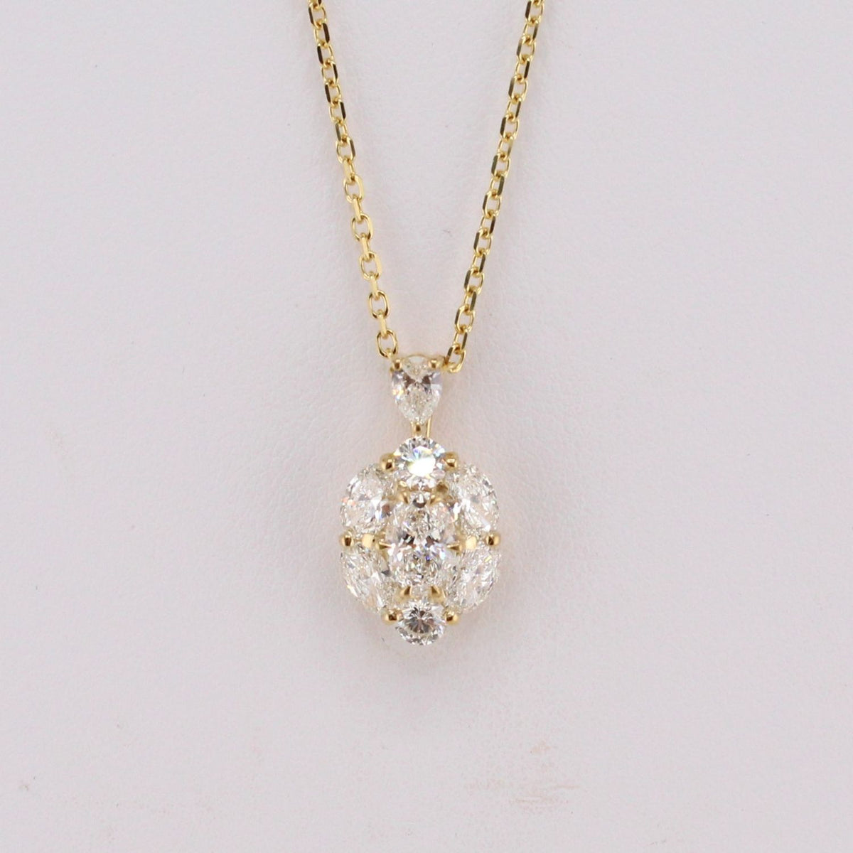 GIA Certified Oval Cut Diamond Pendant