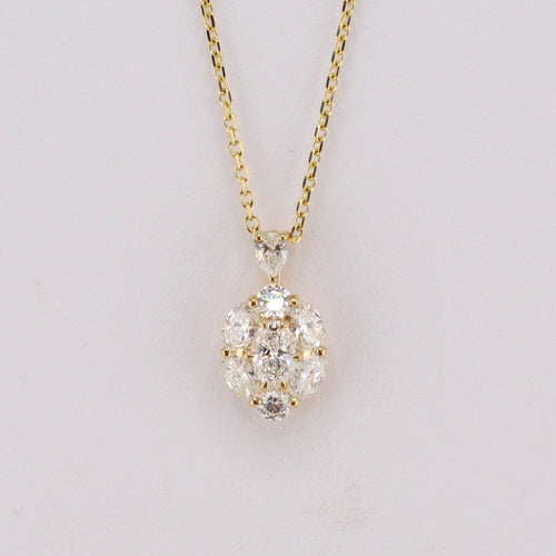 GIA Certified Oval Cut Diamond Pendant