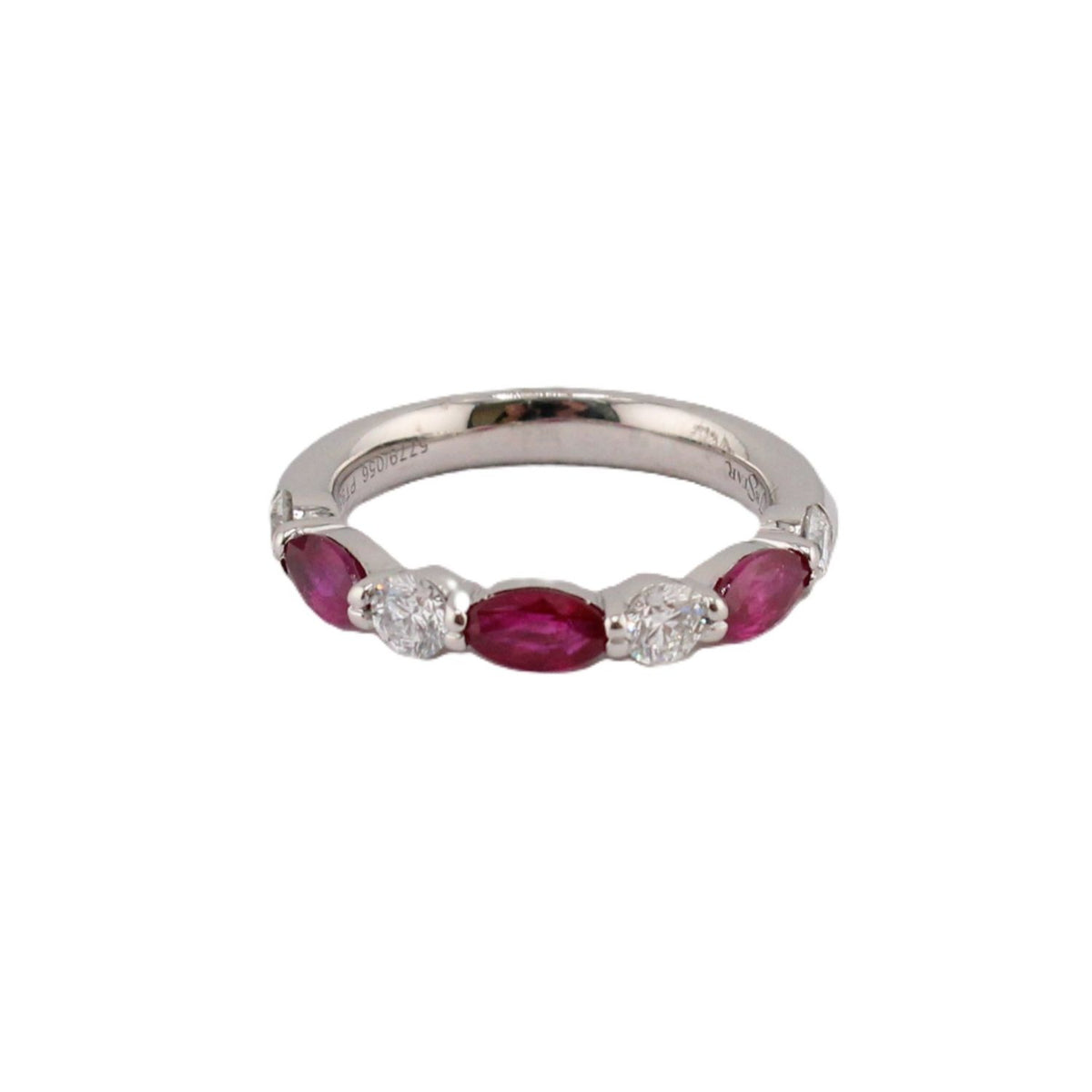 Marquise Cut Ruby & Diamond Band