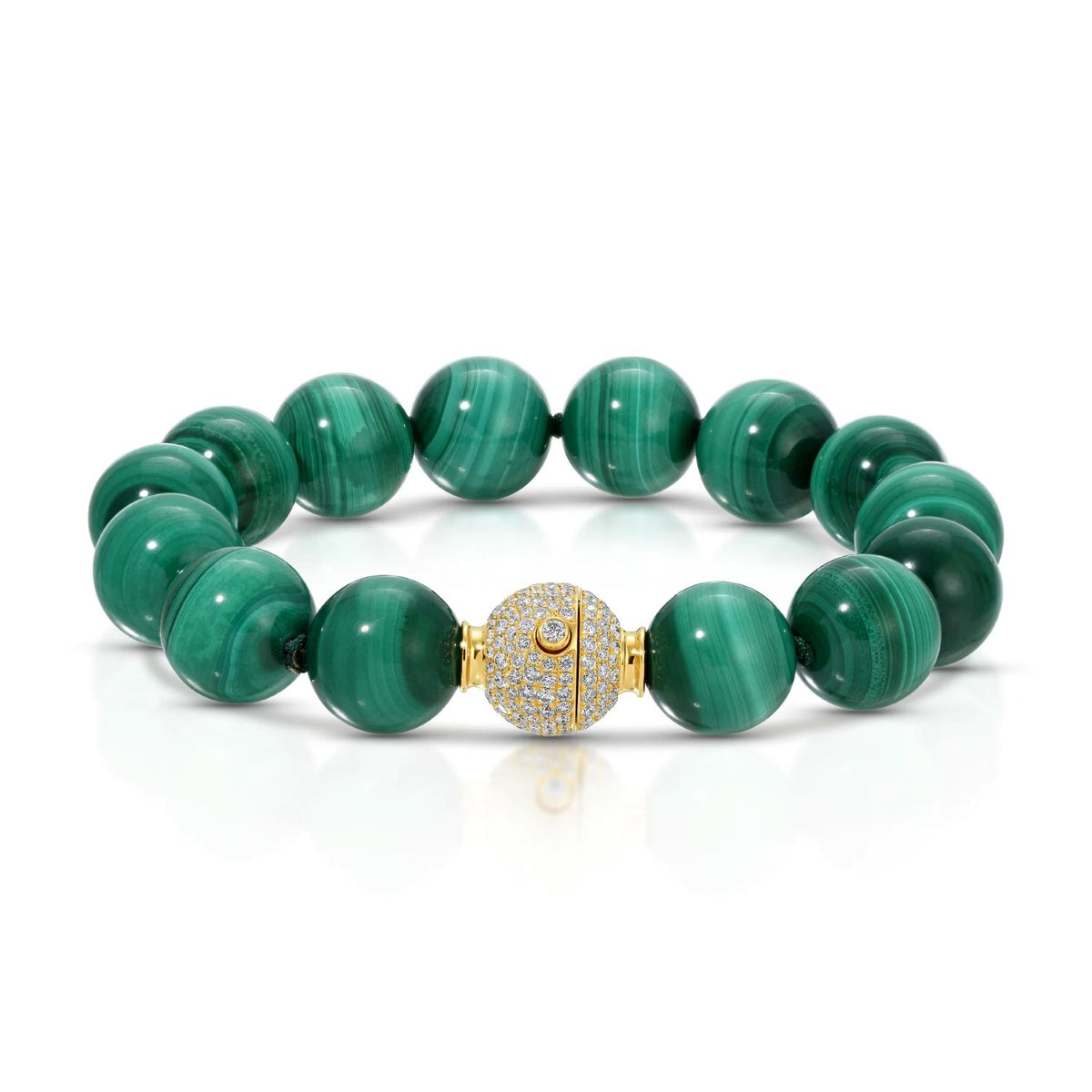 Orb Collection Malachite and DIamond Bracelet