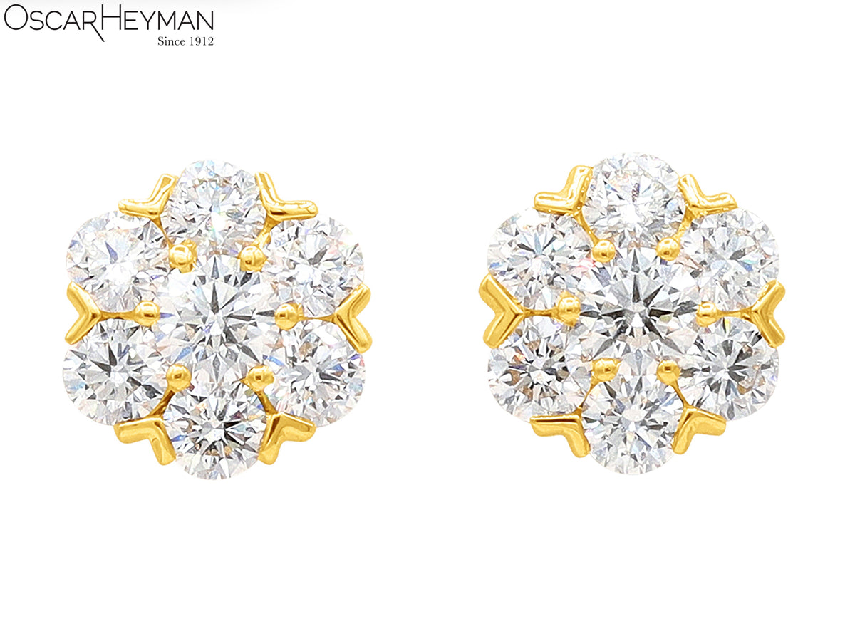 Diamond Cluster Earrings