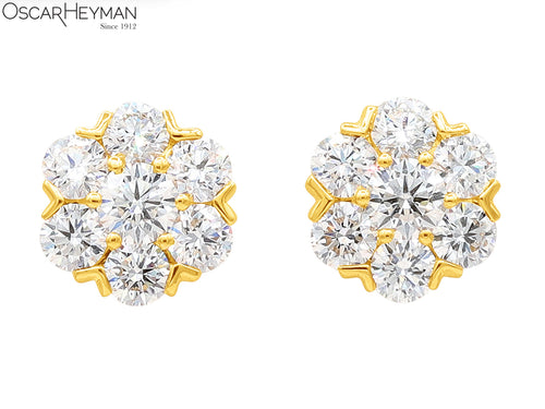Diamond Cluster Earrings