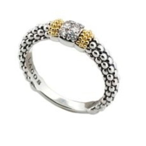 Signature Caviar Two Tone Diamond Ring