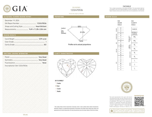 GIA Heart Cut Diamond Pendant