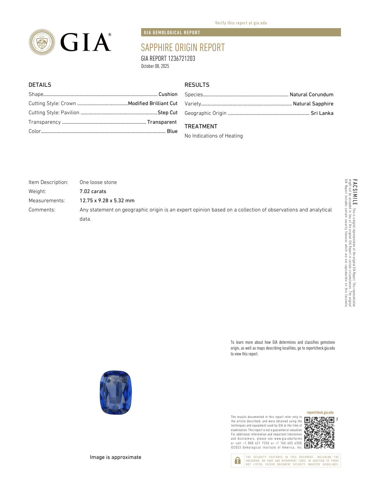 Certified Blue Sapphire and Movál®Diamond Pendant