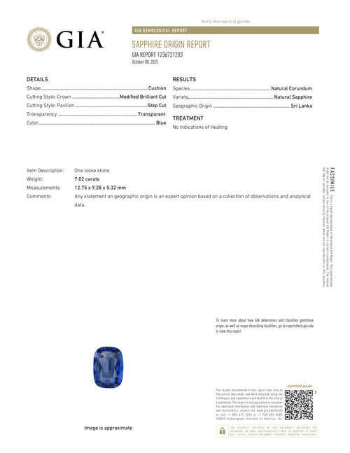 Certified Blue Sapphire and Movál®Diamond Pendant