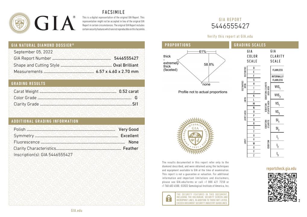 GIA Certified Oval Cut Diamond Cross Pendant