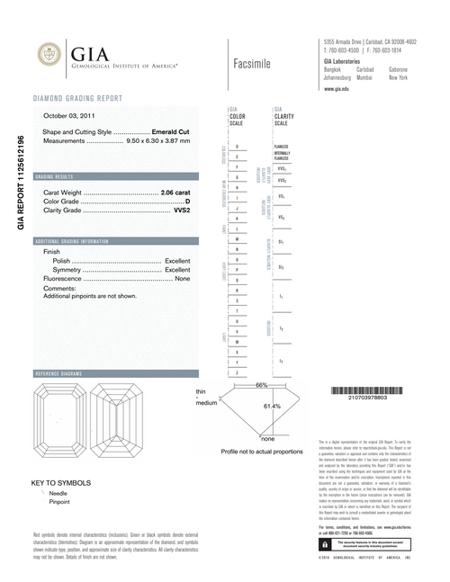 D-VVS2 GIA    #1125612196    EX / EX